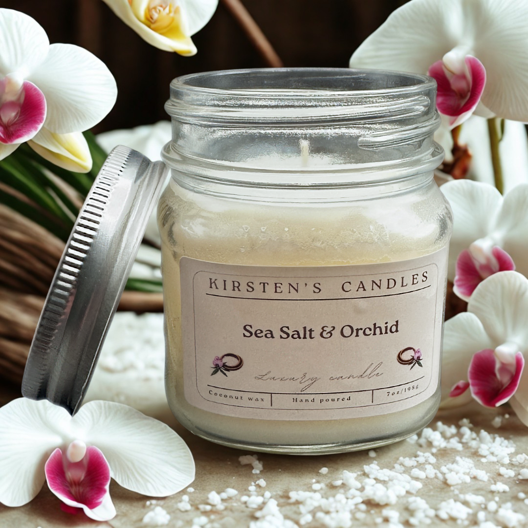 Small Sea Salt & Orchid candle