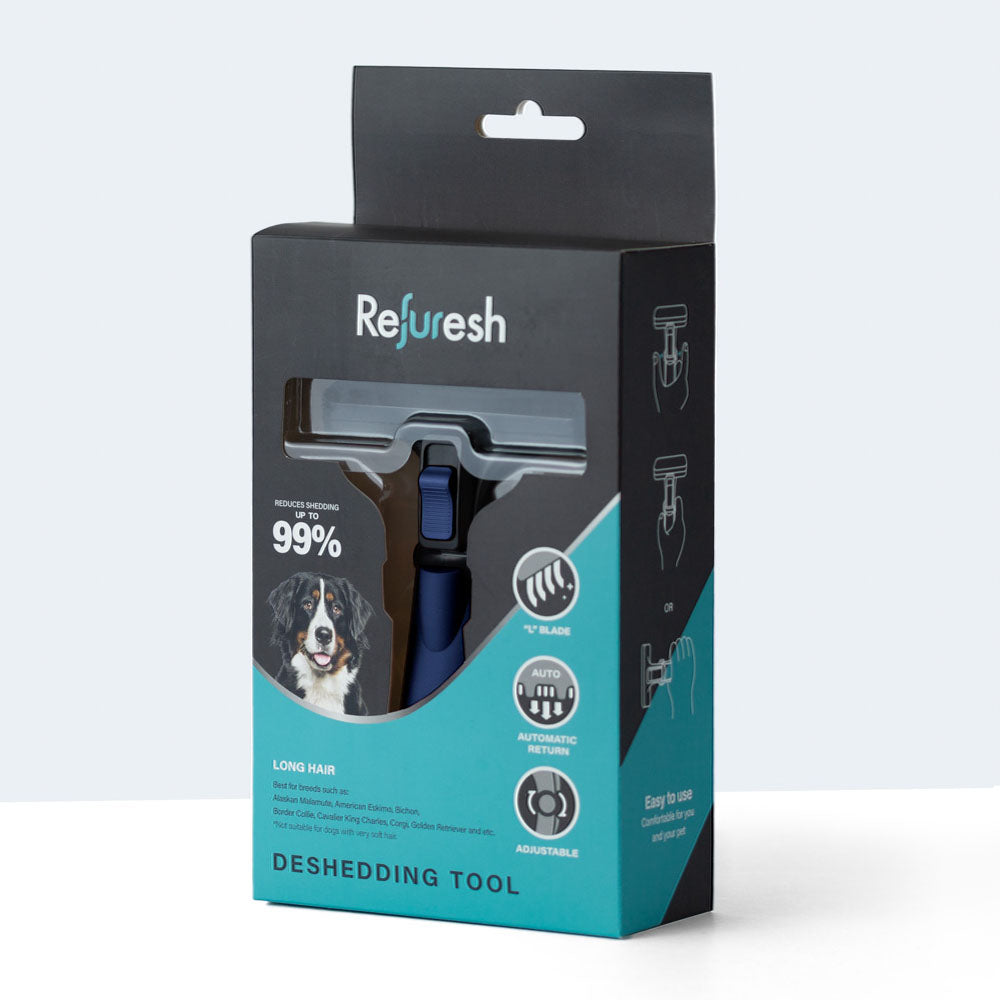 Refuresh Deshedding Brush for Pets with Long Hair
