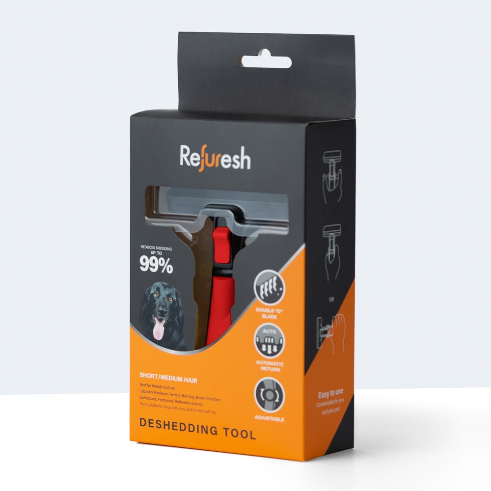 Refuresh Gentle Deshedding Brush for pets with Medium/short hair